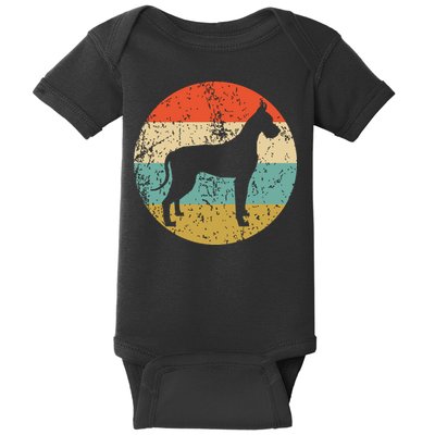 Great Dane Shirts Vintage Retro Great Dane Dog Baby Bodysuit