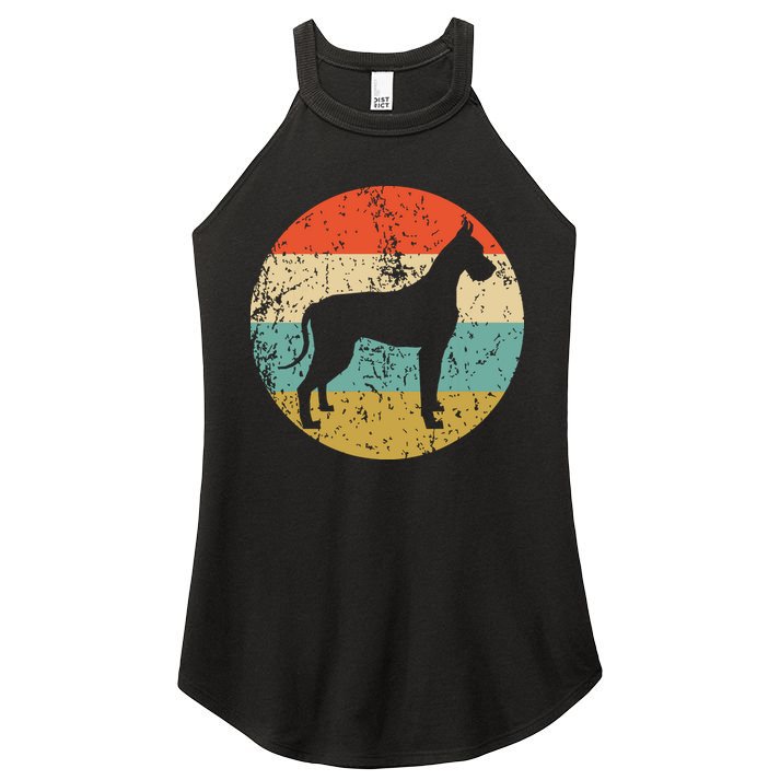 Great Dane Shirts Vintage Retro Great Dane Dog Women's Perfect Tri Rocker Tank