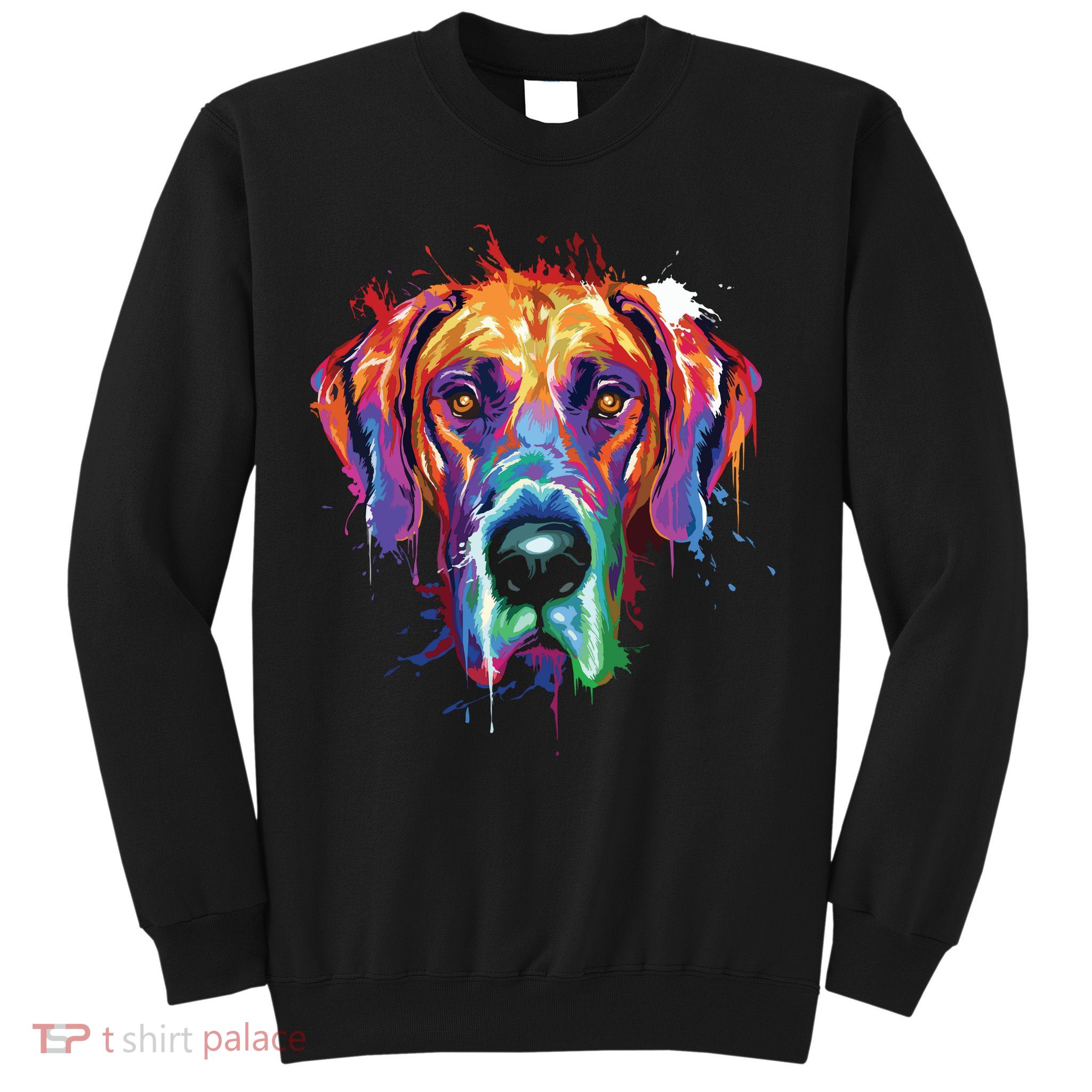 Great Dane Splash Art Dane Shirts Great Dane Gifts Sweatshirt