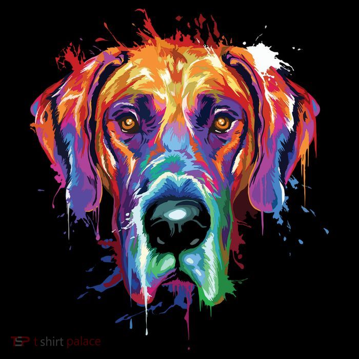 Great Dane Splash Art Dane Shirts Great Dane Gifts T-Shirt