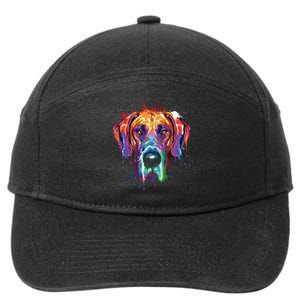 Great Dane Splash Art Dane Shirts Great Dane Gifts 7-Panel Snapback Hat