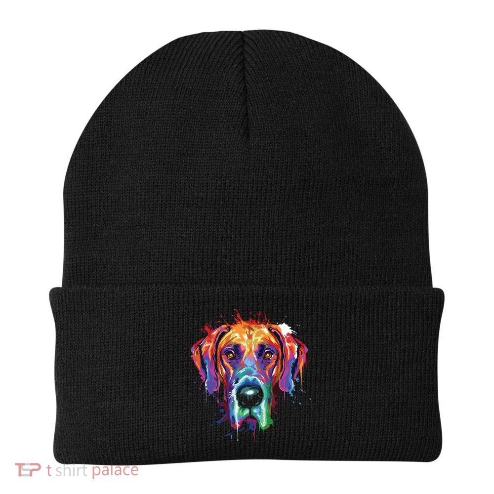 Great Dane Splash Art Dane Shirts Great Dane Gifts Beanie