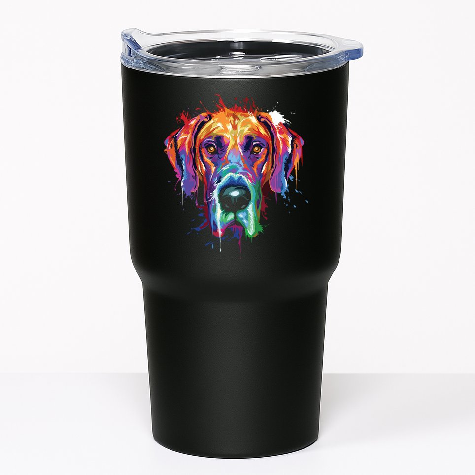 Great Dane Splash Art Dane Shirts Great Dane Gifts Tumbler