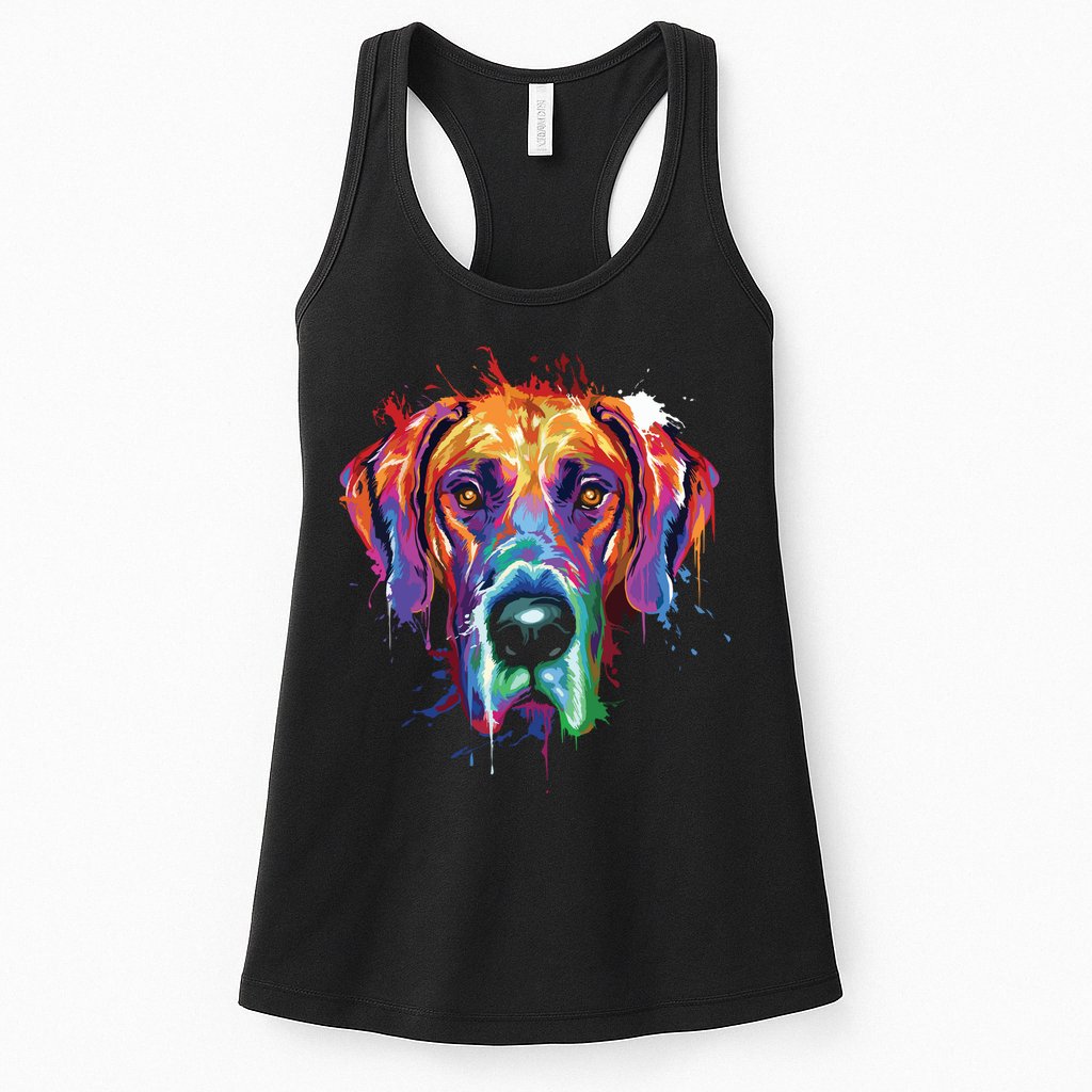 Great Dane Splash Art Dane Shirts Great Dane Gifts Womens Tank Top