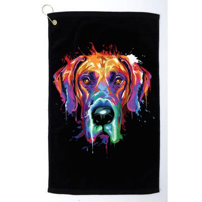 Great Dane Splash Art Dane Shirts Great Dane Gifts Golf Towel