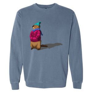 Groundhog Day Shadow Gift Ground Hog Garment-Dyed Sweatshirt