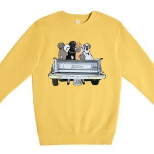 Great Dane Squad Pickup Truck Top For Men Large Dog Dad Premium Crewneck Sweatshirt