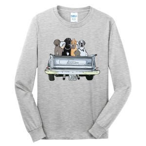 Great Dane Squad Pickup Truck Top For Men Large Dog Dad Tall Long Sleeve T-Shirt