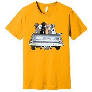 Great Dane Squad Pickup Truck Top For Men Large Dog Dad Premium T-Shirt