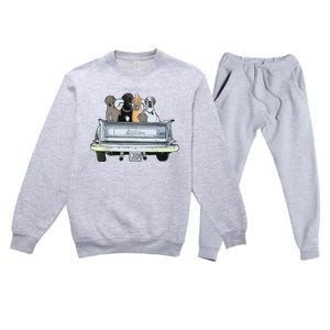 Great Dane Squad Pickup Truck Top For Men Large Dog Dad Premium Crewneck Sweatsuit Set