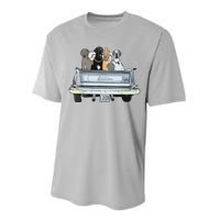 Great Dane Squad Pickup Truck Top For Men Large Dog Dad Performance Sprint T-Shirt