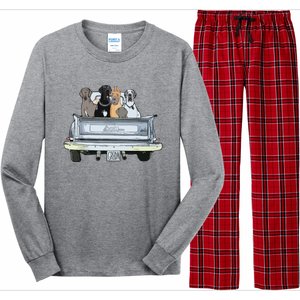 Great Dane Squad Pickup Truck Top For Men Large Dog Dad Long Sleeve Pajama Set