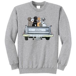 Great Dane Squad Pickup Truck Top For Men Large Dog Dad Tall Sweatshirt