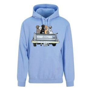 Great Dane Squad Pickup Truck Top For Men Large Dog Dad Unisex Surf Hoodie