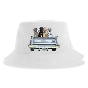 Great Dane Squad Pickup Truck Top For Men Large Dog Dad Sustainable Bucket Hat