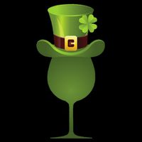 Green Drinking St. Patricks Shamrock Tophat Wine Graphic Wool Snapback Cap