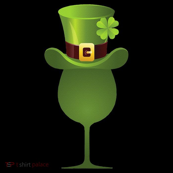 Green Drinking St. Patricks Shamrock Tophat Wine Graphic Wool Snapback Cap