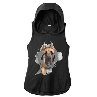 Great Dane Shirts Great Dane Lover Shirts Great Dane Ladies PosiCharge Tri-Blend Wicking Draft Hoodie Tank