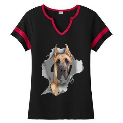 Great Dane Shirts Great Dane Lover Shirts Great Dane Ladies Halftime Notch Neck Tee