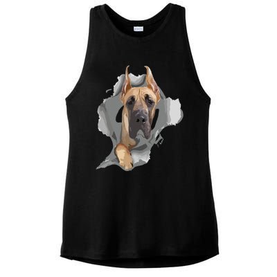 Great Dane Shirts Great Dane Lover Shirts Great Dane Ladies PosiCharge Tri-Blend Wicking Tank