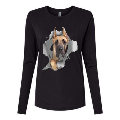 Great Dane Shirts Great Dane Lover Shirts Great Dane Womens Cotton Relaxed Long Sleeve T-Shirt