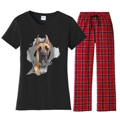 Great Dane Shirts Great Dane Lover Shirts Great Dane Women's Flannel Pajama Set