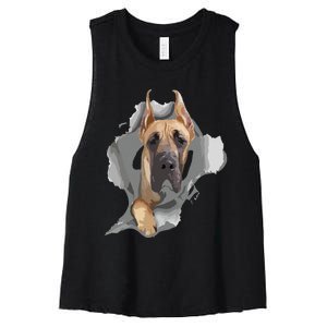 Great Dane Shirts Great Dane Lover Shirts Great Dane Women's Racerback Cropped Tank