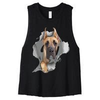 Great Dane Shirts Great Dane Lover Shirts Great Dane Women's Racerback Cropped Tank