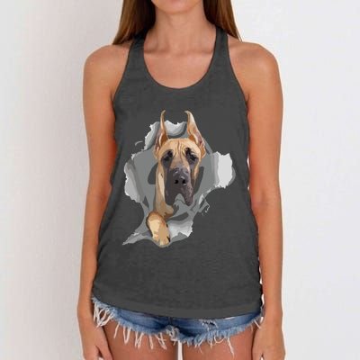 Great Dane Shirts Great Dane Lover Shirts Great Dane Women's Knotted Racerback Tank