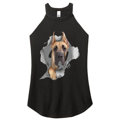 Great Dane Shirts Great Dane Lover Shirts Great Dane Women's Perfect Tri Rocker Tank