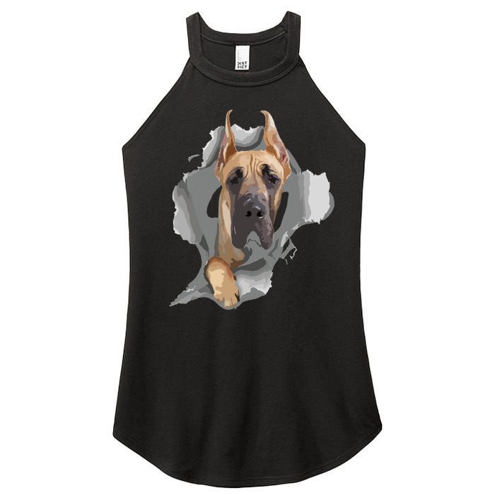 Great Dane Shirts Great Dane Lover Shirts Great Dane Women's Perfect Tri Rocker Tank