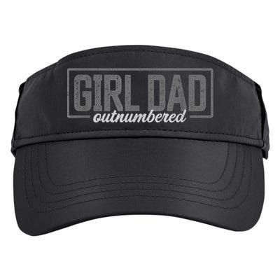 Girl Dad Shirt For Men Father's Day Outnumbered Girl Dad Adult Drive Performance Visor