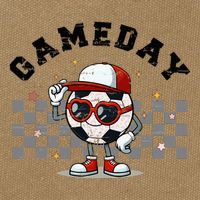 Game Day Soccer Funny Game Day Soccer Sport Lover Cotton Canvas Backpack