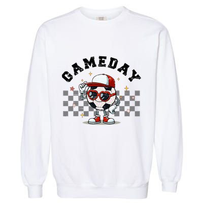 Game Day Soccer Funny Game Day Soccer Sport Lover Garment-Dyed Sweatshirt