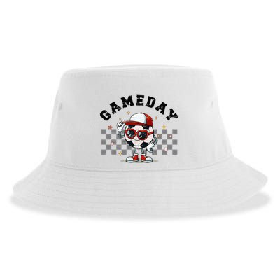 Game Day Soccer Funny Game Day Soccer Sport Lover Sustainable Bucket Hat
