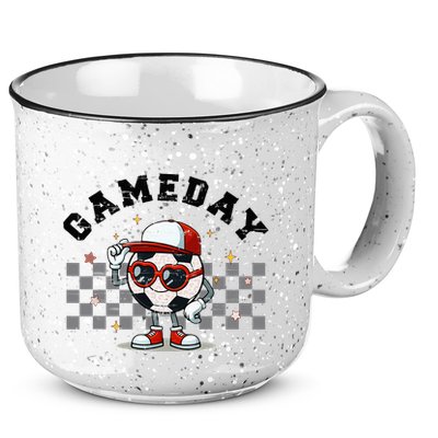 Game Day Soccer Funny Game Day Soccer Sport Lover 15oz Campfire Ceramic Mug