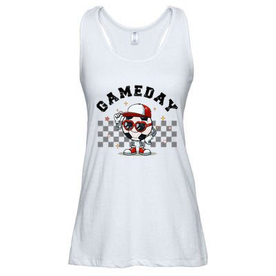 Game Day Soccer Funny Game Day Soccer Sport Lover Ladies Essential Flowy Tank