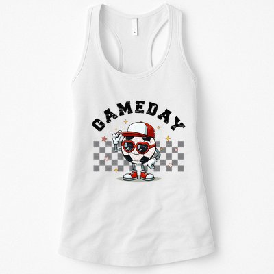 Game Day Soccer Funny Game Day Soccer Sport Lover Womens Tank Top