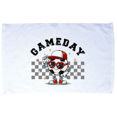 Game Day Soccer Funny Game Day Soccer Sport Lover Microfiber Hand Towel
