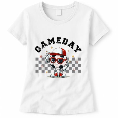 Game Day Soccer Funny Game Day Soccer Sport Lover Womens T-Shirt