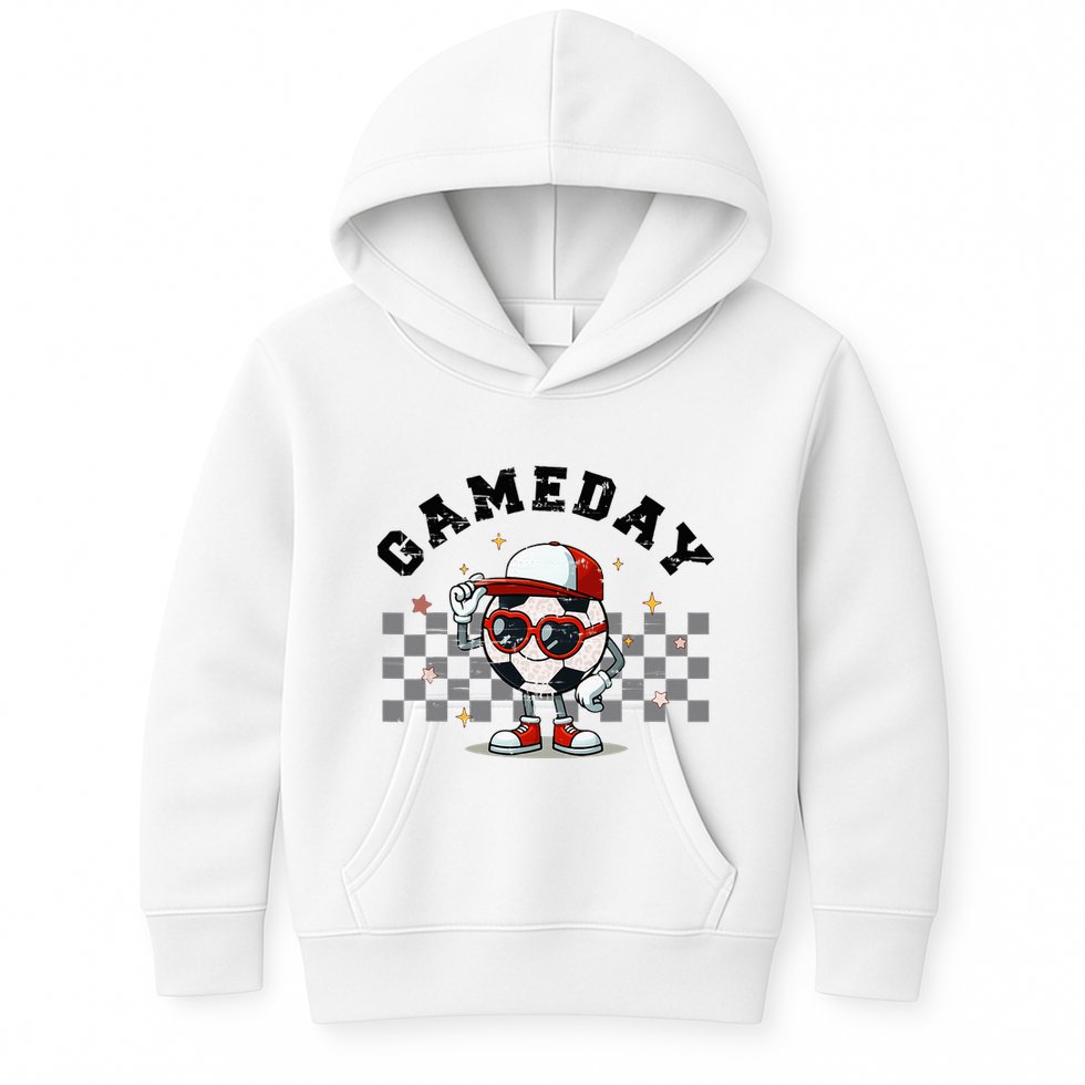 Game Day Soccer Funny Game Day Soccer Sport Lover Kids Hoodie