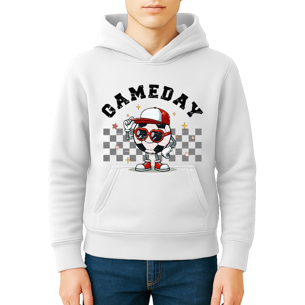 Game Day Soccer Funny Game Day Soccer Sport Lover Kids Hoodie