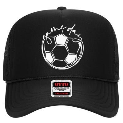 Game Day  Sports Parent  Soccer Mom High Crown Mesh Back Trucker Hat