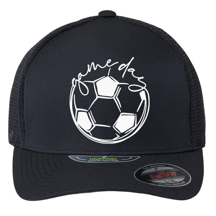 Game Day  Sports Parent  Soccer Mom Flexfit Unipanel Trucker Cap