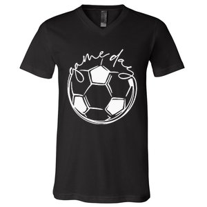 Game Day  Sports Parent  Soccer Mom V-Neck T-Shirt