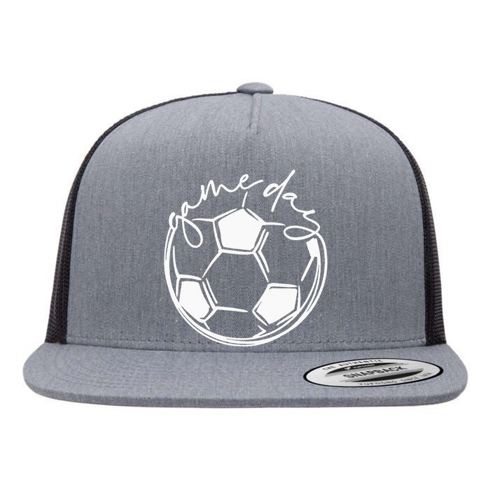 Game Day  Sports Parent  Soccer Mom Flat Bill Trucker Hat