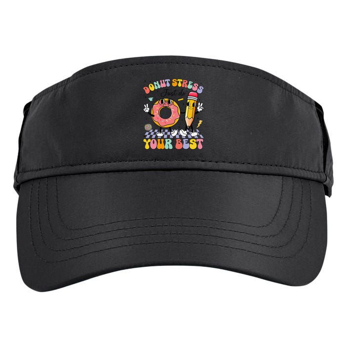 Groovy Donut Stress Just Do Your Best Test Testing Day Adult Drive Performance Visor