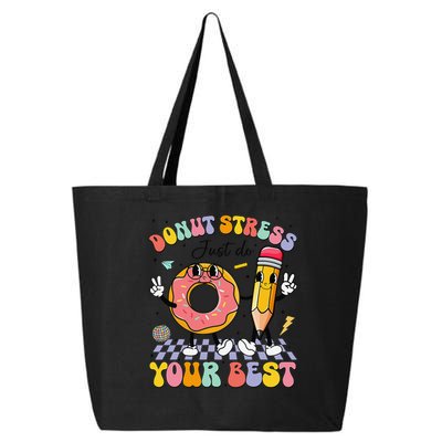 Groovy Donut Stress Just Do Your Best Test Testing Day 25L Jumbo Tote
