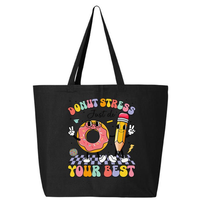 Groovy Donut Stress Just Do Your Best Test Testing Day 25L Jumbo Tote
