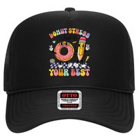 Groovy Donut Stress Just Do Your Best Test Testing Day Trucker Hat